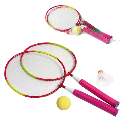 DENIS Set za badminton 2 mini reketa i 2 loptice, Roze