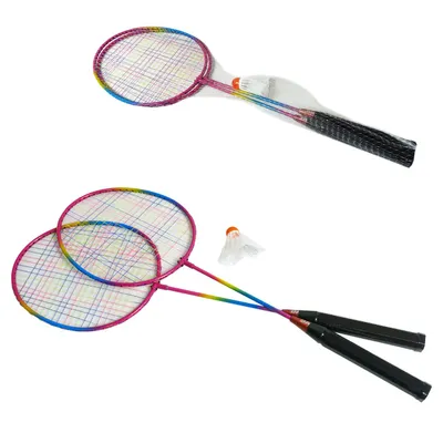 DENIS Set za badminton s 2 reketa i 1 lopticom, Šaren