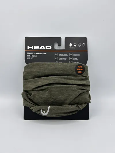 Head Bandana Tube Merino Plain, Zelena
