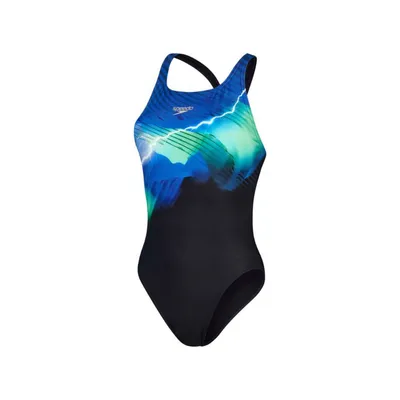 SPEEDO Ženski kupaći kostim PLMT DIGI LBK 1PC AF, Teget