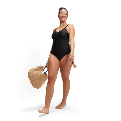 SPEEDO Ženski Kupaći Kostim SPCSCU MSH DTL 1PC AF, Crni