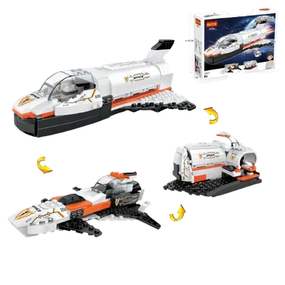 Cogo Dječija igračka Transformirajući space shuttle MKK225762, Kocke, 3u1, 26x20.5 cm, 168 komada