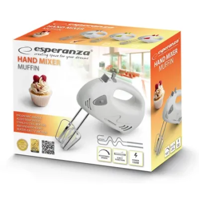 Esperanza Ručni Mikser Muffin EKM007E 150W, Sivi