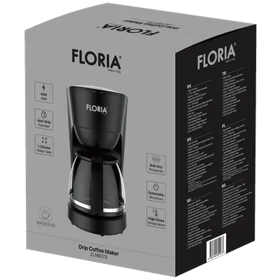 Floria Aparat za filter kafu, 600W - ZLN9273, Crni