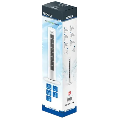 Floria Ventilator stupni, 45W, 74 cm, ±90° - ZLN3833, Bijeli