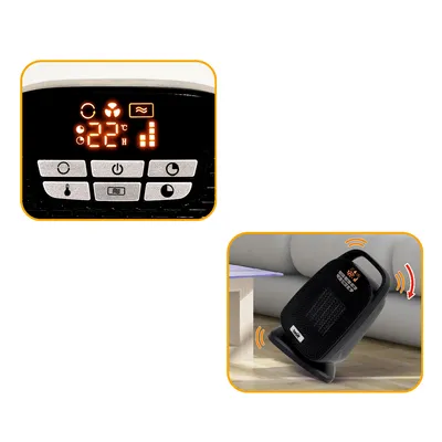 Home Grijalica keramička, snaga 2000 W - FK 110, Crna