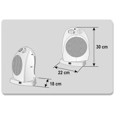 Home Grijalica sa ventilatorom, +/- 90°, 2000W - FK 1/O, Bijela