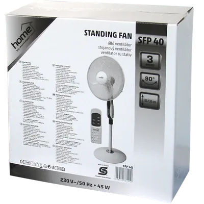 Home Ventilator sa postoljem, daljinski upravljač, 130 cm, 45W - SFP 40, Bijeli