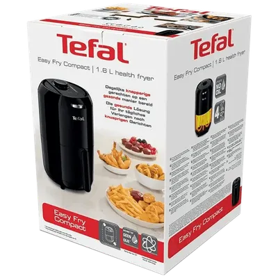 TEFAL Friteza na vrući zrak, 1400W, zapremina posude 1.6 lit - EY101815, Crna