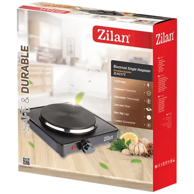 Zilan Električno kuhalo, 1 ploča - 18.5 cm, 1500 W - ZLN2174 (ZLN2173/BK), Crno