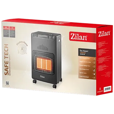 Zilan Grijalica, plinska, 4200 W - ZLN8458, Crna