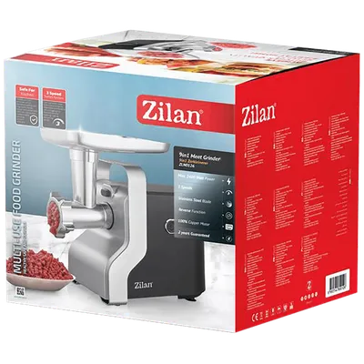Zilan Mašina za mljevenje mesa, 9in1, 2100 W - ZLN0126, Srebrna