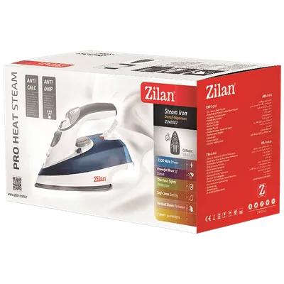 Zilan Pegla na paru, 2200 W, AntiCalc - ZLN8082, Bijela