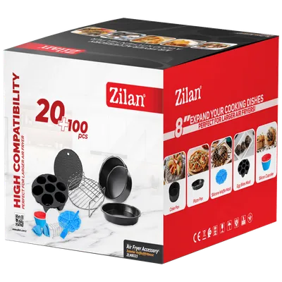 Zilan Pribor za kuhanje za friteze na vrući zrak, 8" - ZLN8023, Crni