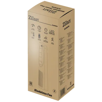 Zilan Ventilator stupni, 50W, LED zaslon, 45° oscilacija - ZLN1078, Bijeli