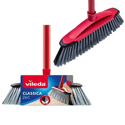 Vileda Četka Classica 2u1 indoor sweeping, Crvena