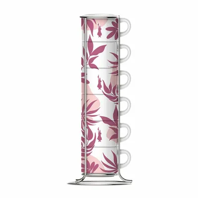 BIALETTI set 6 složivih pink šolja