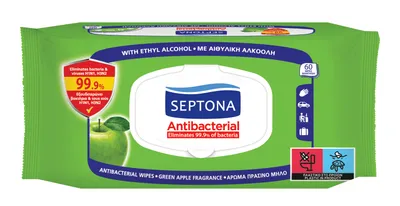 Septona Antibakterijske osvježavajuće maramice Jabuka 60/1