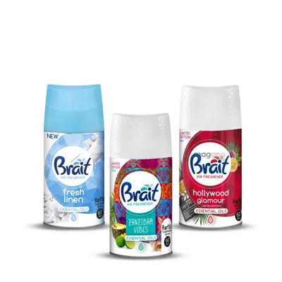 Brait univerzalno punjenje za automatski osvježivač zraka – Fresh Linen, Zanzibar Vibes, Hollywood Glamour (3x250ml)