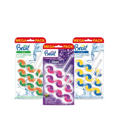 Brait WC kamen 2-faze TRIOPACK – Lilac, Ocean, Pine (3x45g)