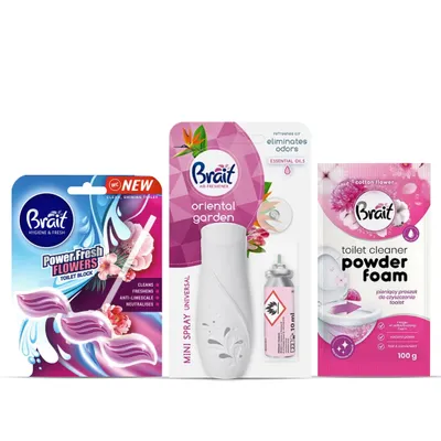 Brait set za osvježenje i čišćenje WC-a – Cotton Flower, Oriental Garden, Flowers