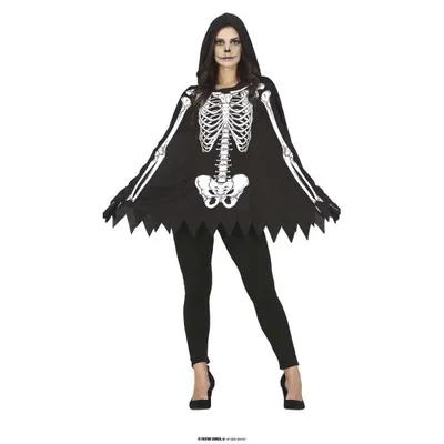 Kostim - Skeleton poncho odrasli