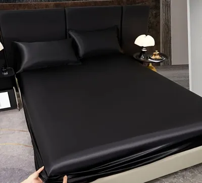 Tintilintić Navlaka za madrac - 200x200 cm, crna