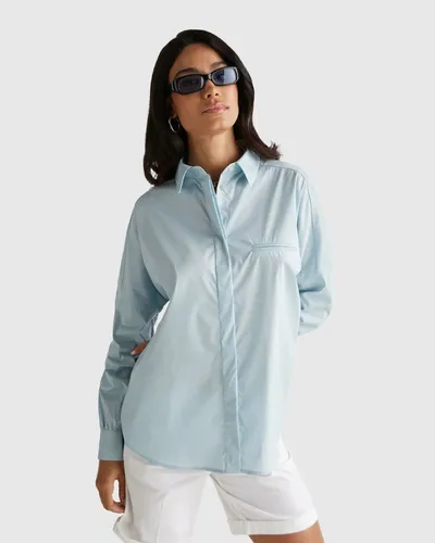 Benetton Ženska košulja 54KXDQ0CB-1P7-XS, Plava