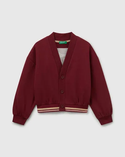 Benetton Kardigan za djevojčice 32N4C600JG-236-XL, Bordo
