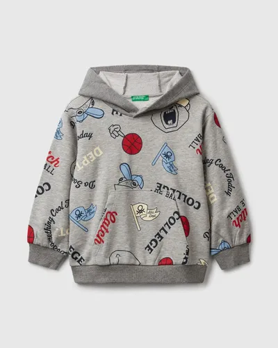Benetton Duks za djevojčice 3X7YG2017P-64E-98, Sivi