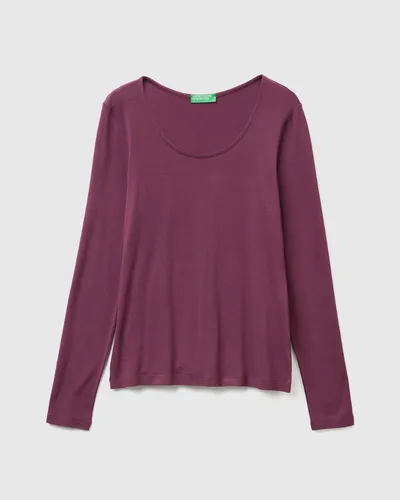 Benetton Ženska majica 3Z12D1080-1D3-S, Ljubičasta