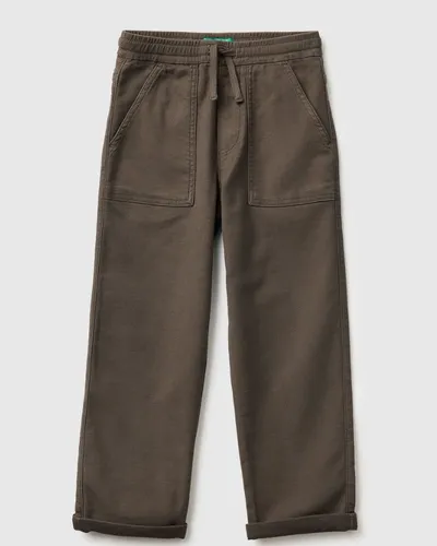 Benetton Hlače za dječake 47K0CF03TG-26H-EL, Smeđe