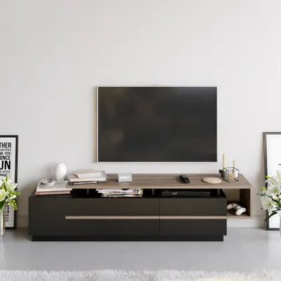 Decorotika TV komoda Pia, Crna-orah