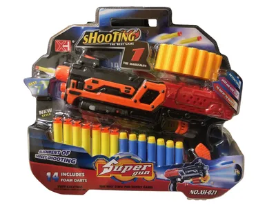 Igračka Pištolj Super gun, 14 strelica, Narandžasta