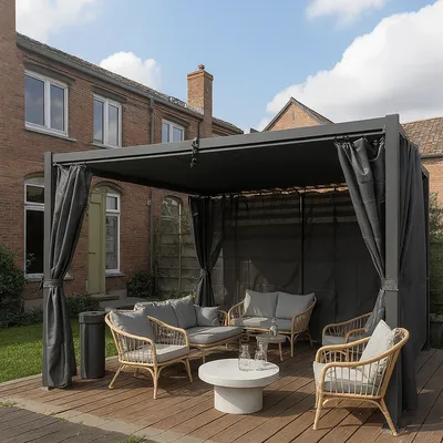 PERGOLA 295395 12m2 sa ručno podesivim krovom 395x295x220cm