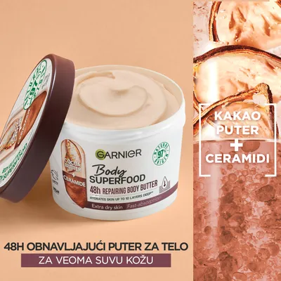 GARNIER Body Superfood puter za telo kakao 380ml