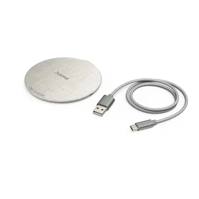 Hama Wireless punjač QI-FC10 metalni bijeli 10W