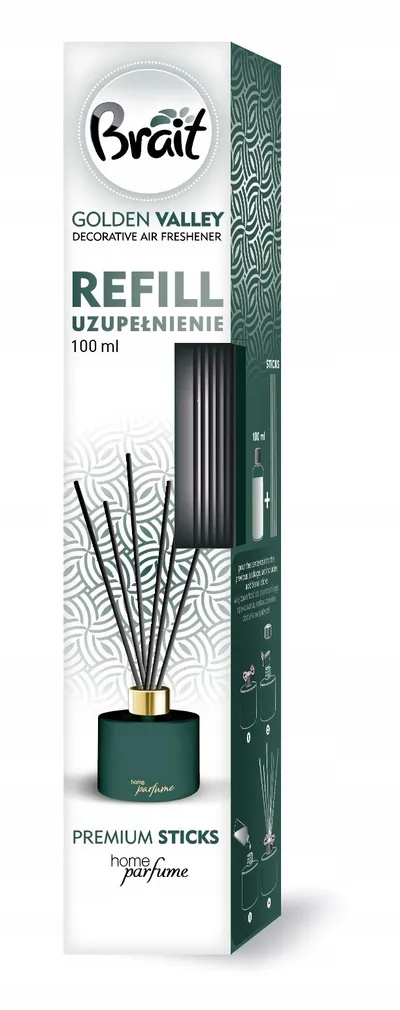 Brait osvježivač prosotra Premium štapići Golden Valley 100ml refil