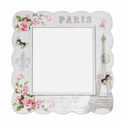 Dekorativno ogledalo Paris sa ramom od medijapana 59 x 59 cm