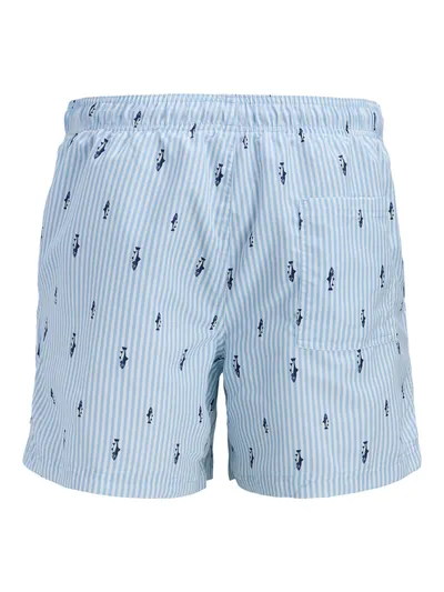 JJ REBEL Muški kupaći kostim JREBHAWAII SWIM SHORT PRINT, Plava