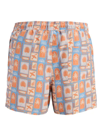 JJ REBEL Muški kupaći kostim JREBHAWAII SWIM SHORT PRINT, Koral