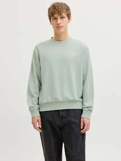JJ REBEL Muška majica JREBHAYDEN CREW NECK SWEAT SN, Zelena