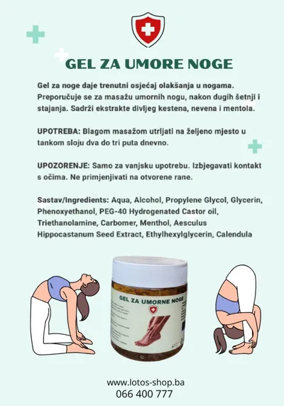 Gel za umorne noge – 500 ml