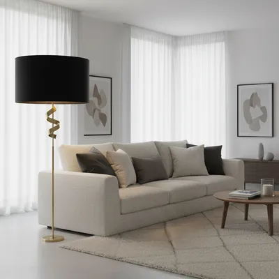 METALLON HOME Podna lampa Linea Gold