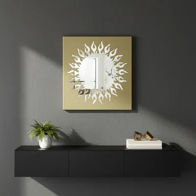 METALLON HOME Ogledalo Sunny 50x50 cm, zlatna