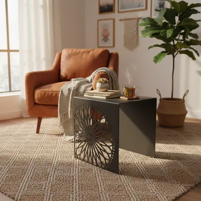 METALLON HOME Stol Mandala 40x40 cm