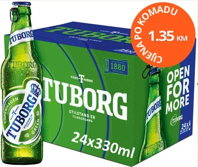 Tuborg green 0.33l 24/1 paket