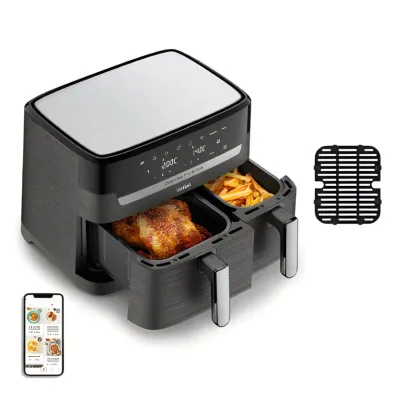 Tefal friteza na vrući zrak Dual Easy Fry & Grill EY905B10 - dupla, siva