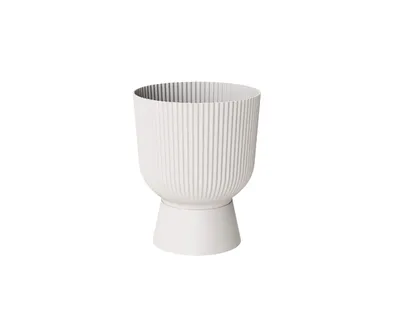 Fora Saksija sa postojem Wave, 30 cm, bijele boje