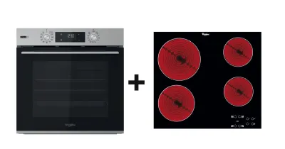 Whirlpool Ugradbeni set Piroliza OMSK58RU1SX + AKT 8090/NE